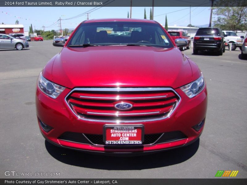 Ruby Red / Charcoal Black 2014 Ford Taurus Limited
