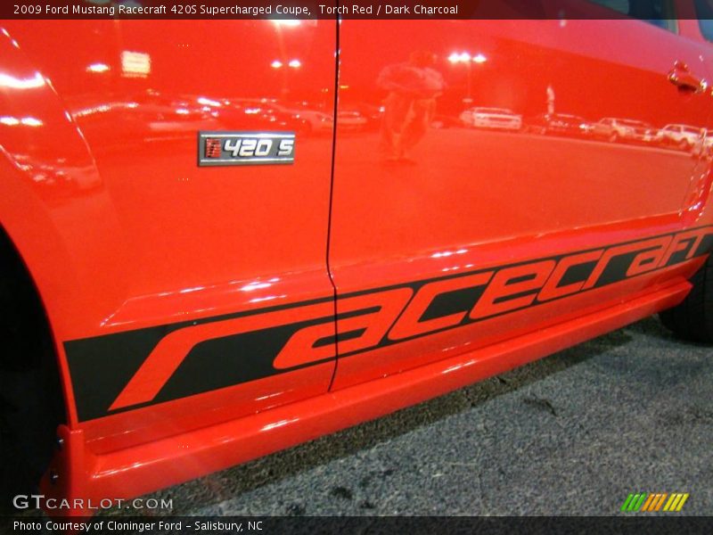 Torch Red / Dark Charcoal 2009 Ford Mustang Racecraft 420S Supercharged Coupe
