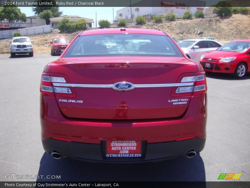 Ruby Red / Charcoal Black 2014 Ford Taurus Limited