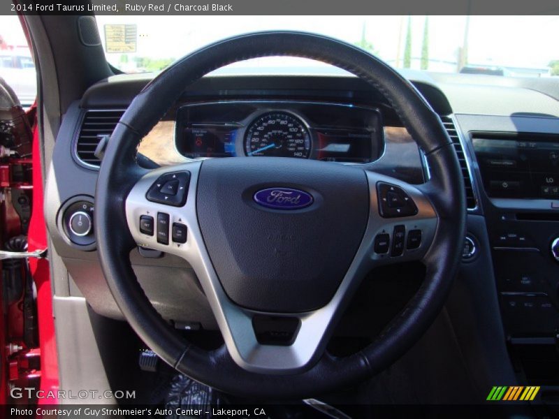 Ruby Red / Charcoal Black 2014 Ford Taurus Limited