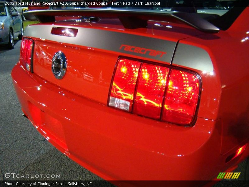 Torch Red / Dark Charcoal 2009 Ford Mustang Racecraft 420S Supercharged Coupe