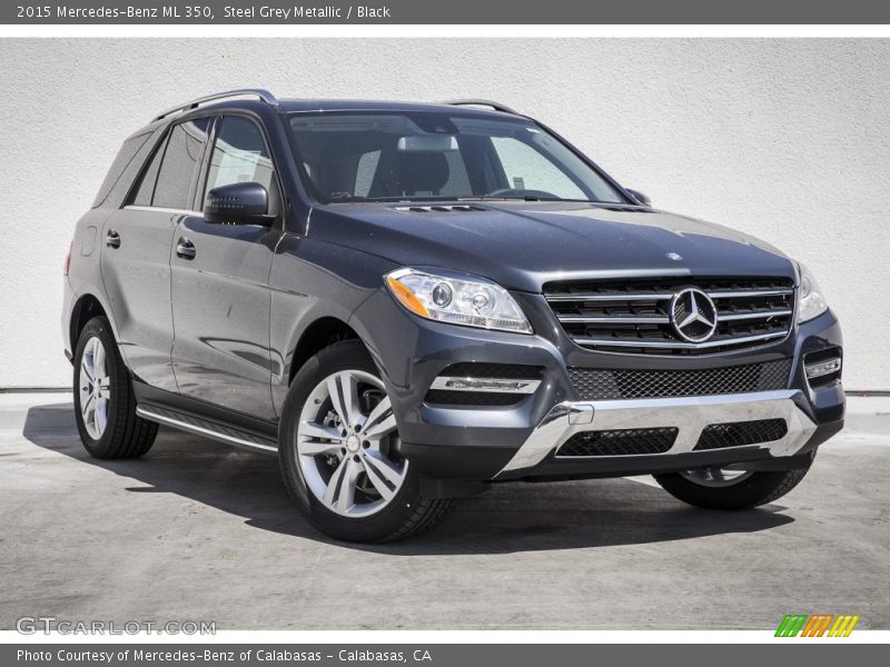 Steel Grey Metallic / Black 2015 Mercedes-Benz ML 350