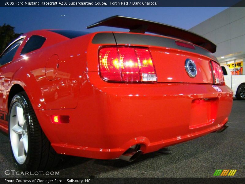 Torch Red / Dark Charcoal 2009 Ford Mustang Racecraft 420S Supercharged Coupe