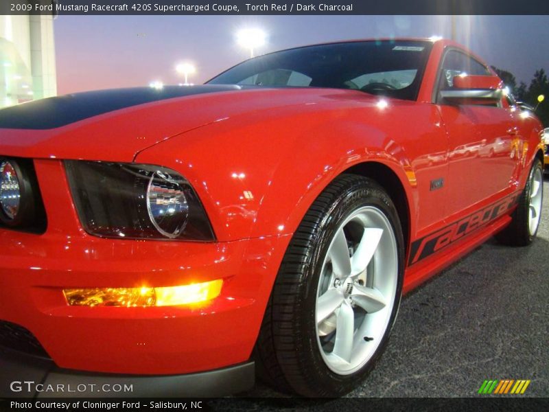 Torch Red / Dark Charcoal 2009 Ford Mustang Racecraft 420S Supercharged Coupe
