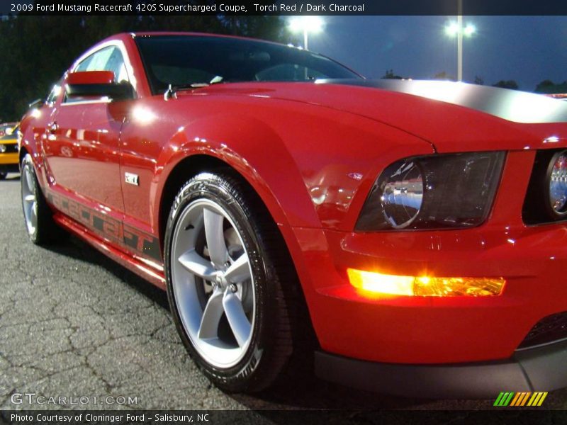 Torch Red / Dark Charcoal 2009 Ford Mustang Racecraft 420S Supercharged Coupe