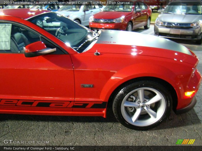 Torch Red / Dark Charcoal 2009 Ford Mustang Racecraft 420S Supercharged Coupe