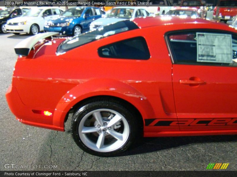 Torch Red / Dark Charcoal 2009 Ford Mustang Racecraft 420S Supercharged Coupe