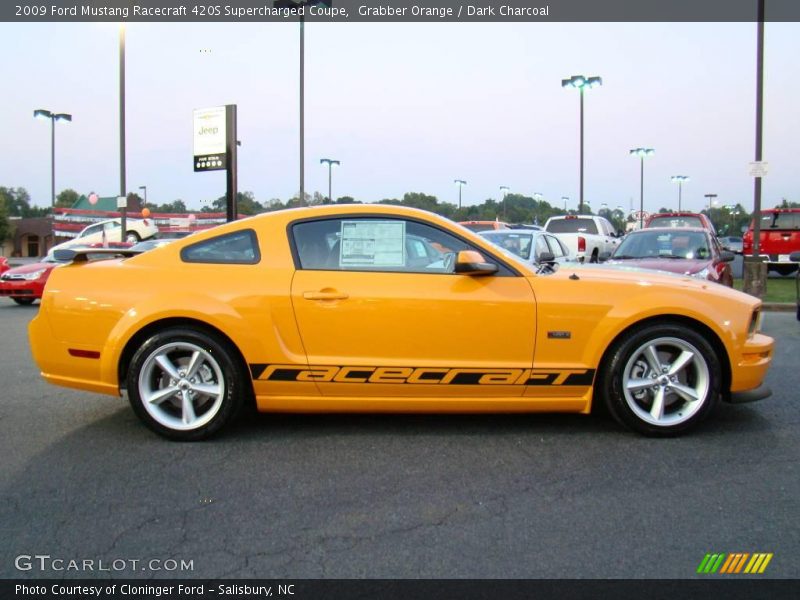 Grabber Orange / Dark Charcoal 2009 Ford Mustang Racecraft 420S Supercharged Coupe