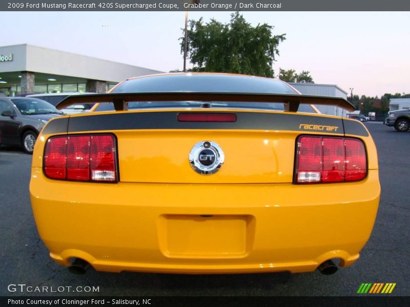 Grabber Orange / Dark Charcoal 2009 Ford Mustang Racecraft 420S Supercharged Coupe