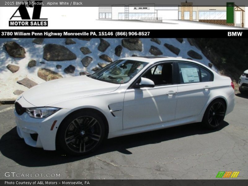 Alpine White / Black 2015 BMW M3 Sedan