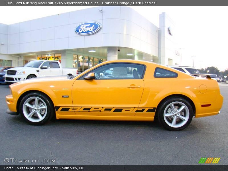 Grabber Orange / Dark Charcoal 2009 Ford Mustang Racecraft 420S Supercharged Coupe