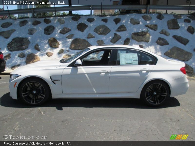 Alpine White / Black 2015 BMW M3 Sedan