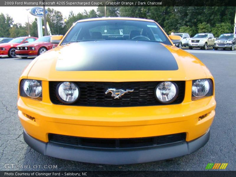 Grabber Orange / Dark Charcoal 2009 Ford Mustang Racecraft 420S Supercharged Coupe