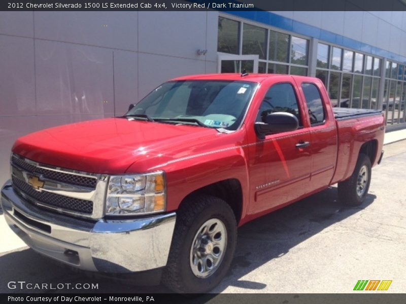 Victory Red / Dark Titanium 2012 Chevrolet Silverado 1500 LS Extended Cab 4x4