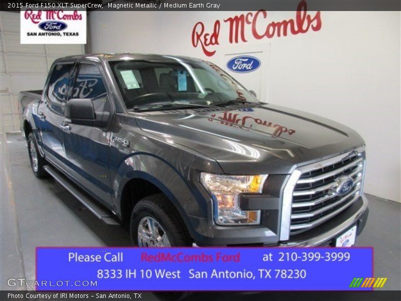 Magnetic Metallic / Medium Earth Gray 2015 Ford F150 XLT SuperCrew
