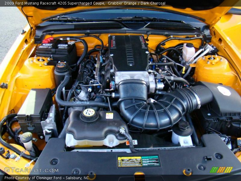 Grabber Orange / Dark Charcoal 2009 Ford Mustang Racecraft 420S Supercharged Coupe