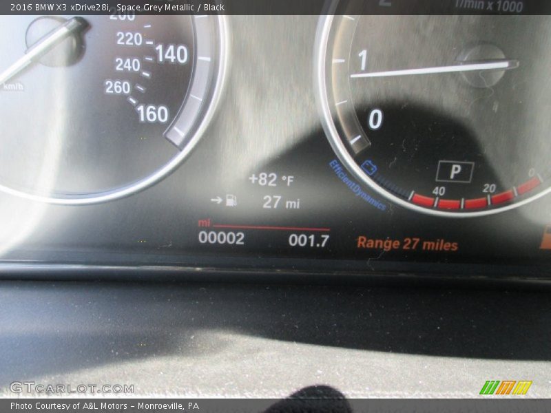 Space Grey Metallic / Black 2016 BMW X3 xDrive28i