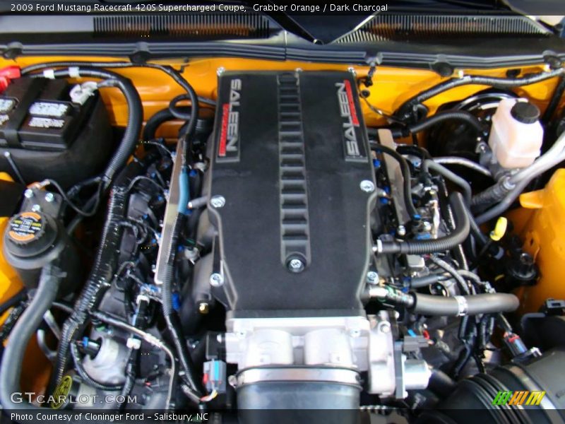Grabber Orange / Dark Charcoal 2009 Ford Mustang Racecraft 420S Supercharged Coupe