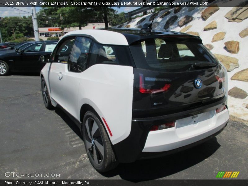 Capparis White / Giga Cassia Natural Leather & Carum Spice Grey Wool Cloth 2015 BMW i3 with Range Extender