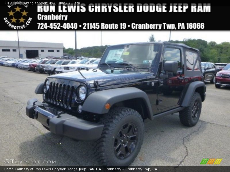 Black / Black 2015 Jeep Wrangler Sport 4x4