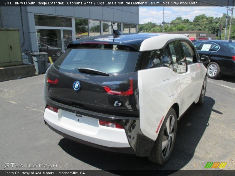 Capparis White / Giga Cassia Natural Leather & Carum Spice Grey Wool Cloth 2015 BMW i3 with Range Extender