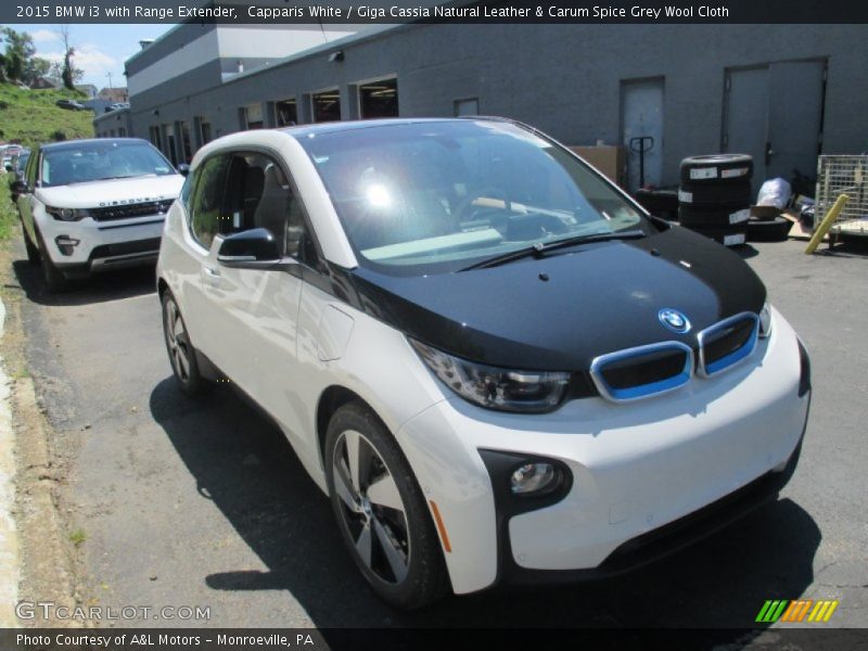 Capparis White / Giga Cassia Natural Leather & Carum Spice Grey Wool Cloth 2015 BMW i3 with Range Extender