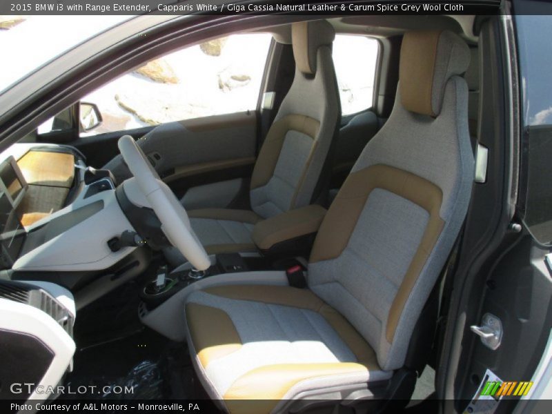 Front Seat of 2015 i3 with Range Extender