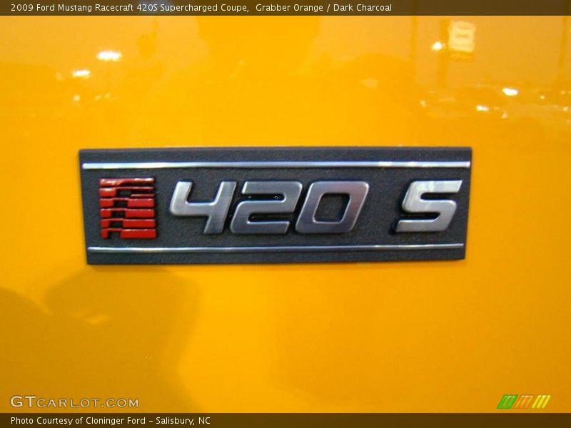 Grabber Orange / Dark Charcoal 2009 Ford Mustang Racecraft 420S Supercharged Coupe