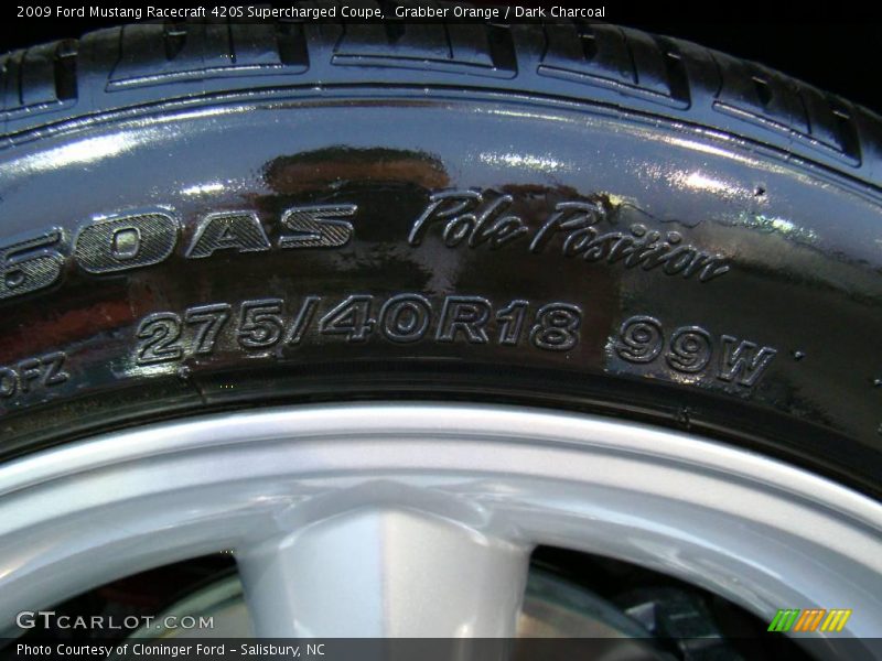 Grabber Orange / Dark Charcoal 2009 Ford Mustang Racecraft 420S Supercharged Coupe