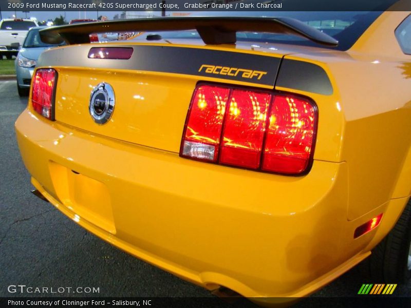 Grabber Orange / Dark Charcoal 2009 Ford Mustang Racecraft 420S Supercharged Coupe