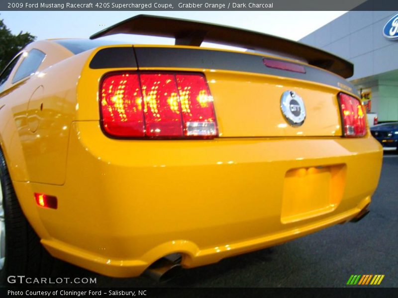 Grabber Orange / Dark Charcoal 2009 Ford Mustang Racecraft 420S Supercharged Coupe