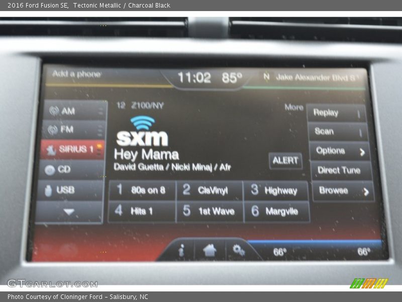 Tectonic Metallic / Charcoal Black 2016 Ford Fusion SE