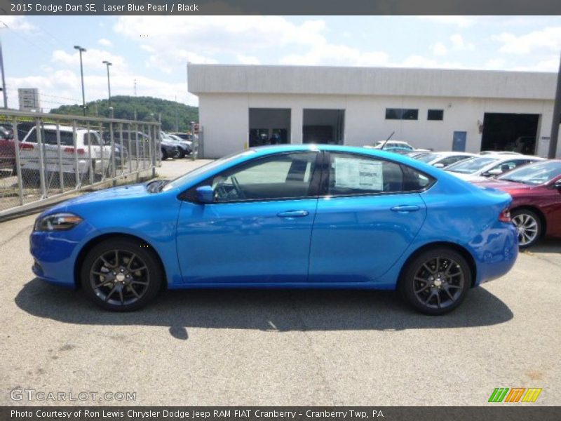 Laser Blue Pearl / Black 2015 Dodge Dart SE