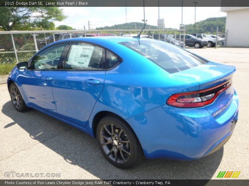 Laser Blue Pearl / Black 2015 Dodge Dart SE