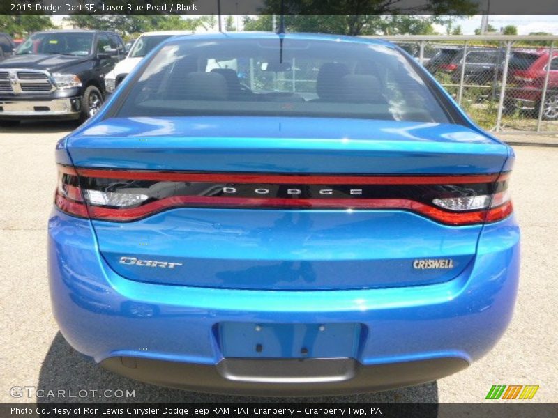 Laser Blue Pearl / Black 2015 Dodge Dart SE