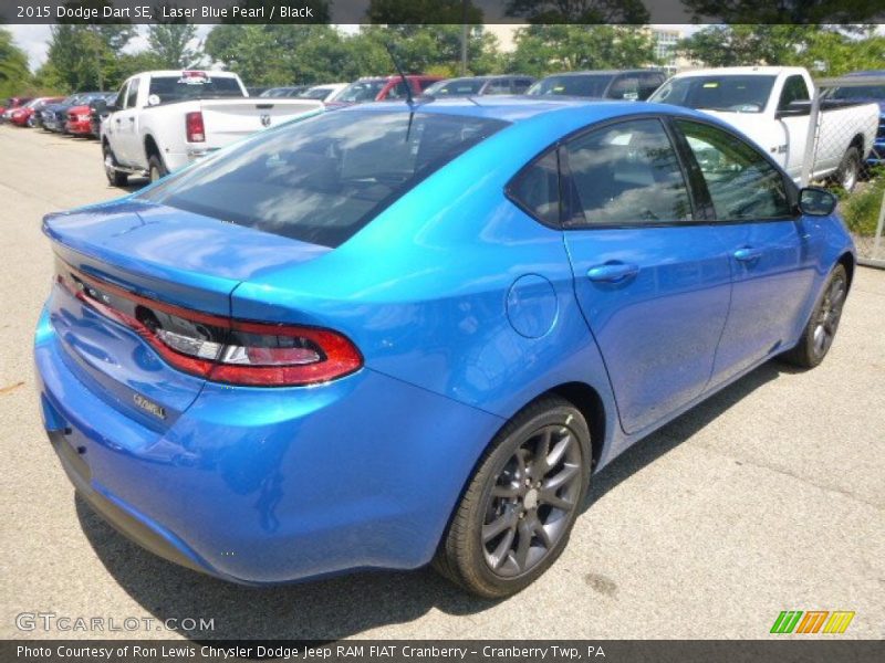 Laser Blue Pearl / Black 2015 Dodge Dart SE