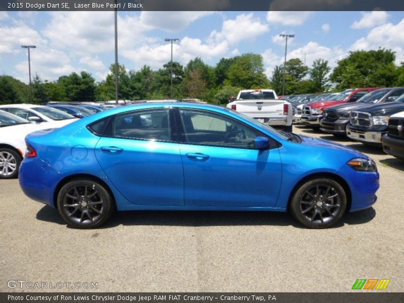 Laser Blue Pearl / Black 2015 Dodge Dart SE
