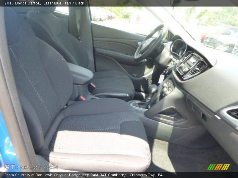 Laser Blue Pearl / Black 2015 Dodge Dart SE