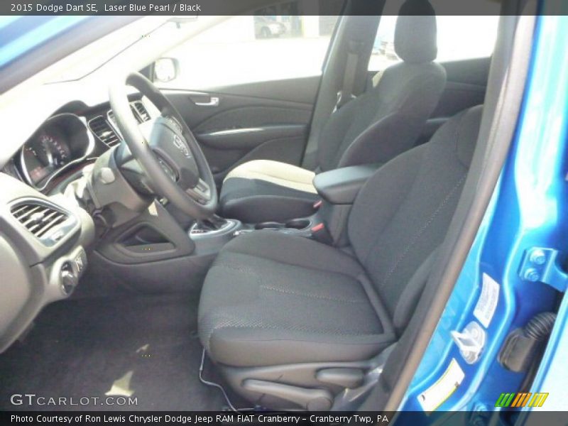 Laser Blue Pearl / Black 2015 Dodge Dart SE