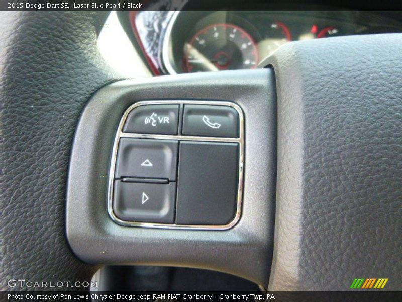 Laser Blue Pearl / Black 2015 Dodge Dart SE