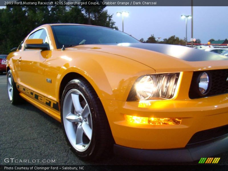 Grabber Orange / Dark Charcoal 2009 Ford Mustang Racecraft 420S Supercharged Coupe