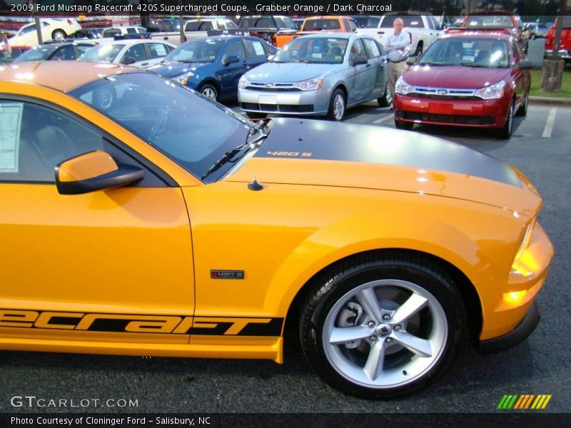 Grabber Orange / Dark Charcoal 2009 Ford Mustang Racecraft 420S Supercharged Coupe