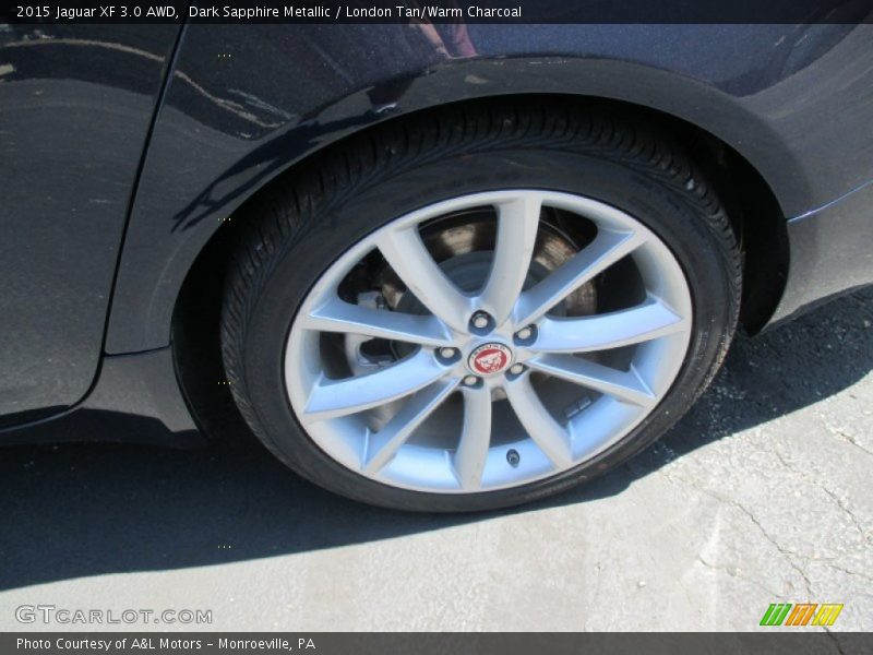 Dark Sapphire Metallic / London Tan/Warm Charcoal 2015 Jaguar XF 3.0 AWD