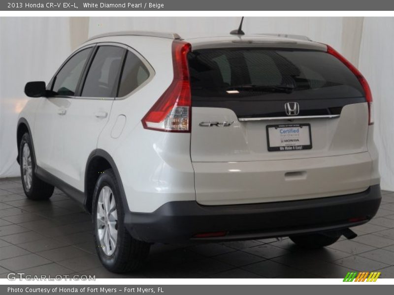 White Diamond Pearl / Beige 2013 Honda CR-V EX-L