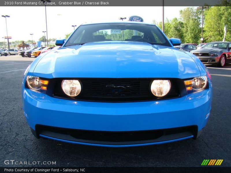 Grabber Blue / Charcoal Black 2010 Ford Mustang GT Coupe