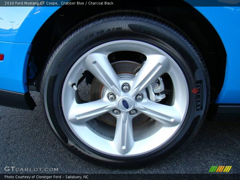 Grabber Blue / Charcoal Black 2010 Ford Mustang GT Coupe