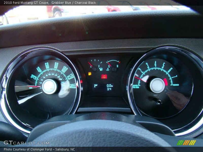 Grabber Blue / Charcoal Black 2010 Ford Mustang GT Coupe