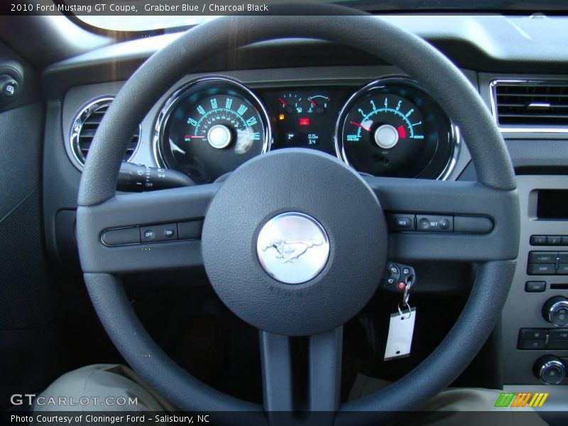 Grabber Blue / Charcoal Black 2010 Ford Mustang GT Coupe