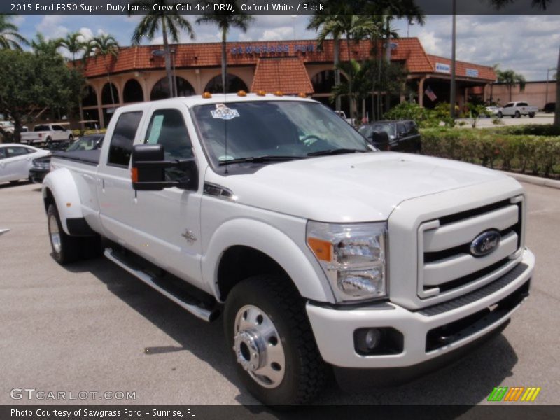 Oxford White / Black 2015 Ford F350 Super Duty Lariat Crew Cab 4x4 DRW