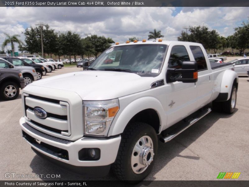 Oxford White / Black 2015 Ford F350 Super Duty Lariat Crew Cab 4x4 DRW